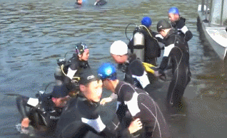 潜水课学生在上课时会佩戴专业设备,全副武装。 网络视频截图 体育广角镜丨“贵族运动”进大学课堂,忧还是