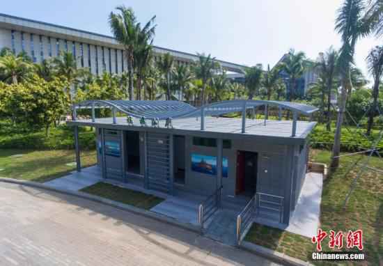 图为航拍3D打印旅游厕所。骆云飞 摄 中国所有A级景区旅游厕所都将上线电子地图