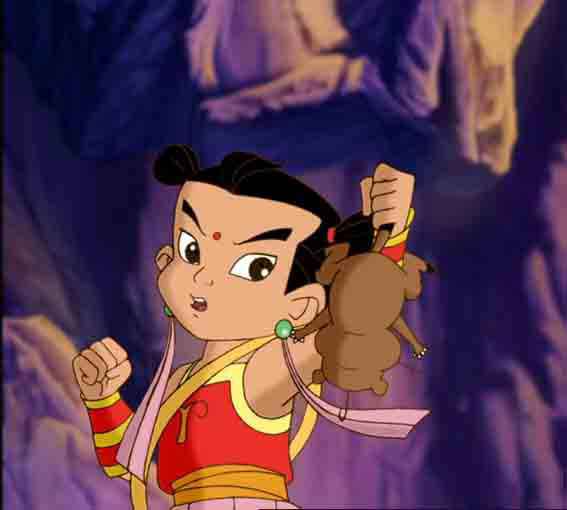 2003年在央视播出的动画片《哪吒传奇》截图。 打破次元壁的不只有《哪吒与变形金刚》,还有