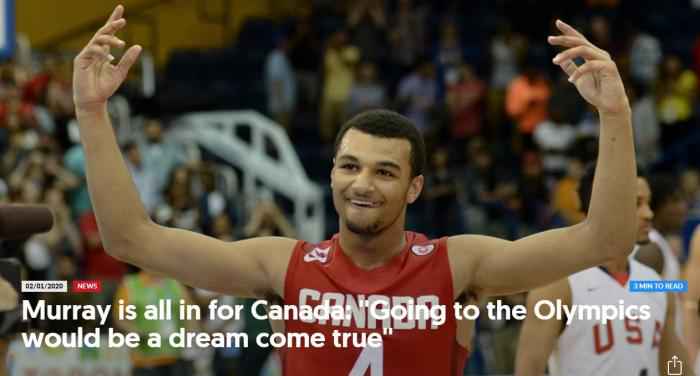 图片来源:国际篮联网站 加拿大球星穆雷评中国男篮:有很多出色球员