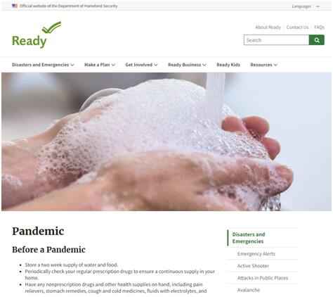 美国国土安全部呼吁民众:囤好2周水和食物应对疫