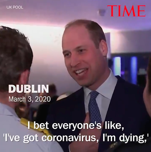 玩笑过头?威廉访爱尔兰称＂我和凯特正传播新冠