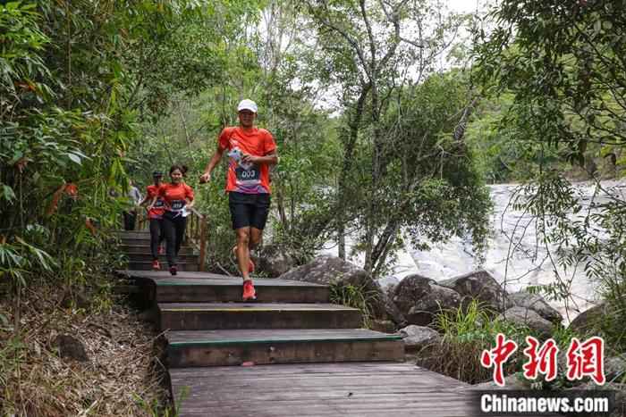 选手在比赛中。组委会供图 中国定向公开赛:唐建达、郑嘉怡获男女精英组