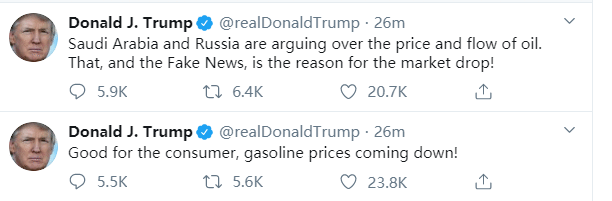 美股暴跌触发熔断 特朗普:考虑降低薪资税救市