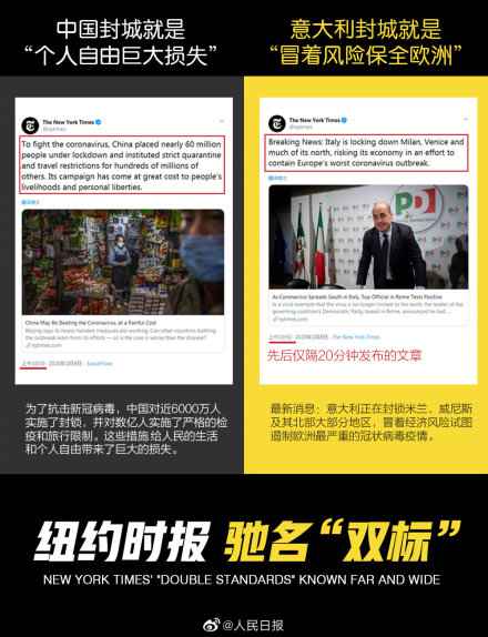 纽约时报双标现场 猛踩中国20分钟后赞意大利