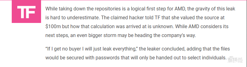 AMD GPU知识产权被盗！黑客开价1亿美元，AMD：并不