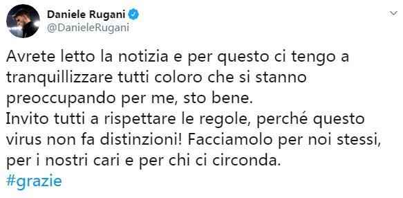 鲁加尼发文报平安。 新冠病毒检测呈阳性,尤文大将报平安:我还好