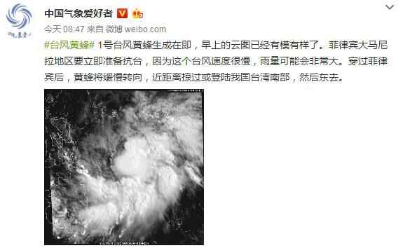 2020今年第1号台风黄蜂最新消息 台风黄蜂胚胎卫