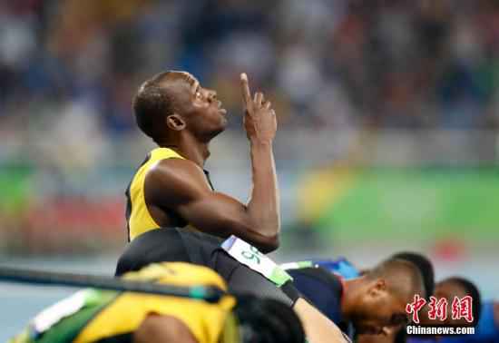 资料图:2016年8月14日,里约奥运会田径男子百米飞人大战,牙买加“闪电”博尔特以9秒81的成绩获得冠军。中新网记者 杜洋 摄 闪电博尔特喜获爱女 直言不鼓励孩子从事田径运