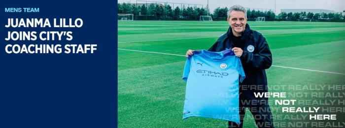 曼城官网截图。 与瓜帅再续前缘!中甲冠军队主帅加入曼城教练