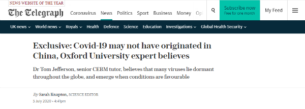 牛津大学最新研究:新冠病毒在亚洲出现前已在