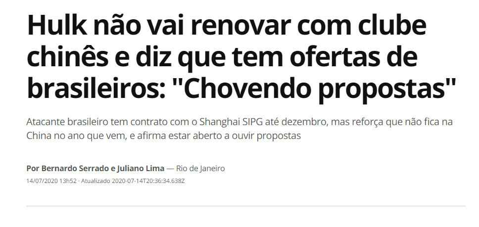 外媒报道截图 外媒:胡尔克已收多份报价 赛季结束后不与上港