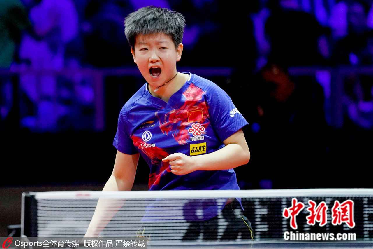 资料图:孙颖莎在比赛中。图片来源:Osports全体育图片社 国乒模拟赛小将抢班夺权 奥运阵容可能会出你预