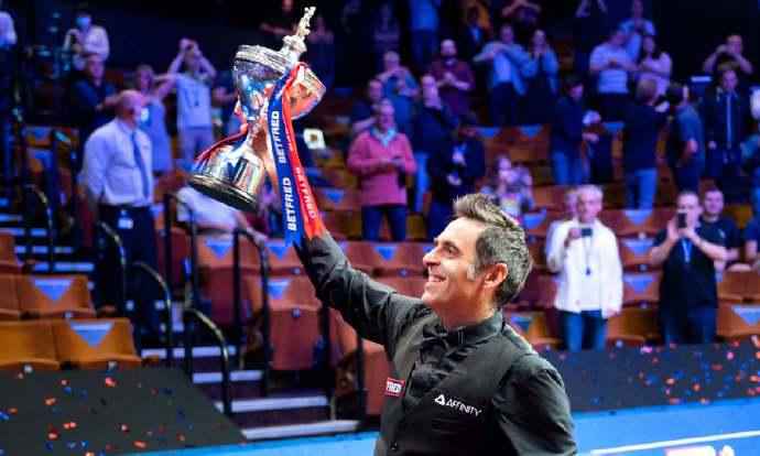 奥沙利文第六次摘得世锦赛冠军。图片来源:Benjamin Mole/WST 奥沙利文六度加冕世锦赛冠军 排名赛37冠创纪录