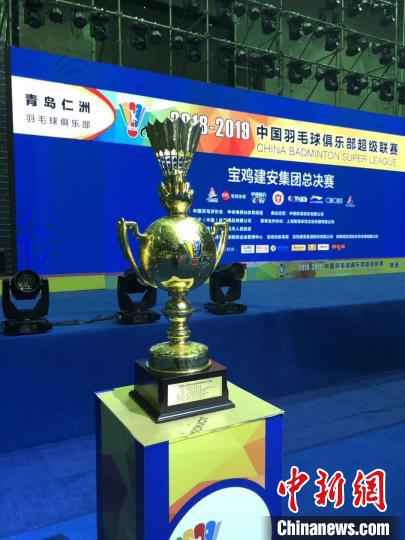 羽超联赛冠军奖杯。中国羽毛球协会提供 国内羽球赛重启!羽超联赛8月底成都开打