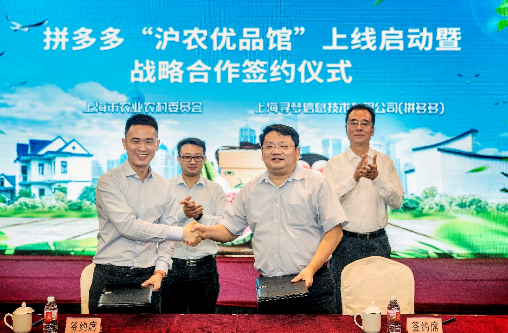 拼多多与上海农业农村委达成战略合作：首个“