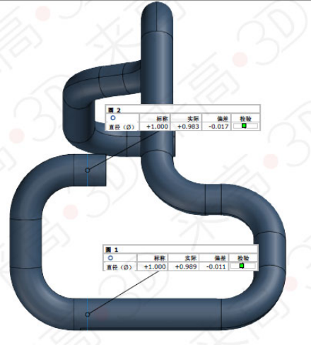 3D扫描仪：扫描直径仅有1mm的精细弯管