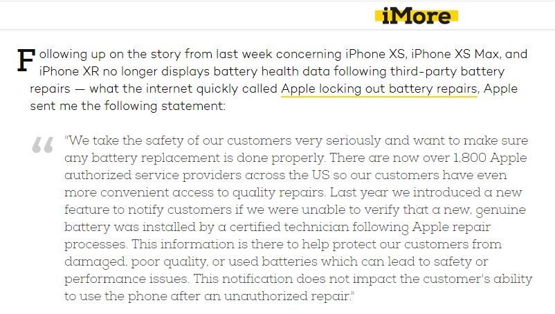 换了手机电池后,提示电池不是正品?不讲武德